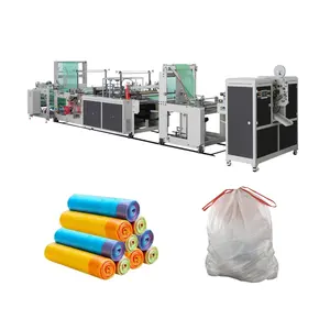 Línea de producción de bolsas de basura con cordón, alta calidad