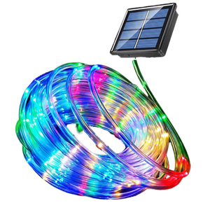 Ngoài trời không thấm nước 8 chế độ 10M 100 200 300 <span class=keywords><strong>Led</strong></span> <span class=keywords><strong>PVC</strong></span> Ống Nhiều Màu Cổ Tích chuỗi đèn năng lượng mặt trời <span class=keywords><strong>LED</strong></span> Rope ánh sáng cho sân vườn - Product Image 2