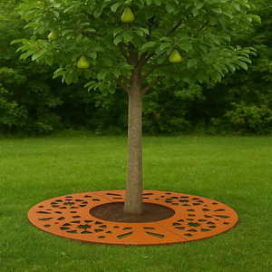 Borde Rectangular de Acero Corten para Jardín, Anillo de Árbol Pre-oxidado, Bordes Circulares para Árboles, Bordes para Paisajismo en Polvo - Product Image 5