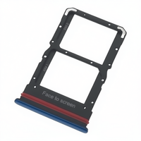 Tiroir de carte SIM de remplacement en alliage d'aluminium pour Mi 10 Lite - Bleu