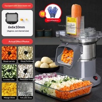 Cortadora de Vegetales Comercial Mond.uk X1 300kg/h, Rebanadora, Trituradora y Picadora de Acero Inoxidable para Restaurantes y Servicios de Catering