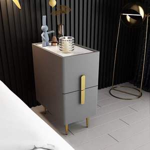 Small Size <strong>Little</strong> Space Bedside <strong>Table</strong> Iron Gold Plating Legs with Two Small Drawers Rectangular Mini Nightstands Bathroom <strong>Table</strong> - Product Image 5