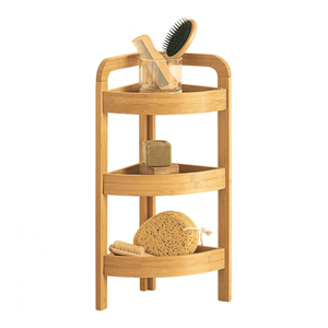 Bamboo Corner Shelf | Multi-Purpose Home Storage <b>Rack</b> for Space-Saving Organization - Product Image 2