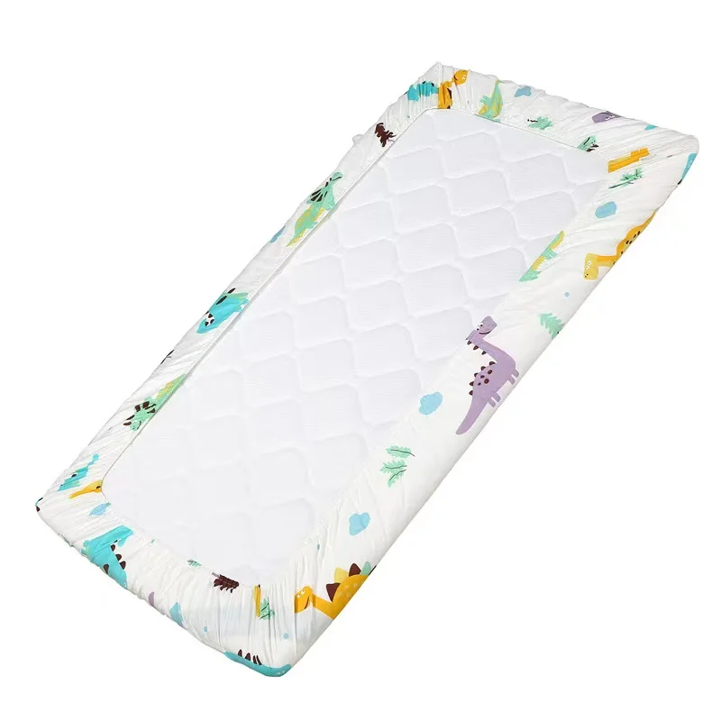 Waterproof bed pads baby cotton crib sheet bedding mattress cover fitted sheet 100% cotton