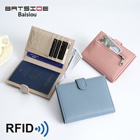 Porta Pasaportes con Bloqueo RFID, Antimagnético, Resistente al Agua, con Múltiples Ranuras, Unisex, para Viajes y Negocios