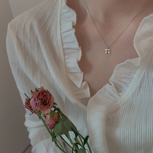 Sweet Cherry Pearl Necklace AAA Grade Fruit Shape Clavicle Chain For Women Everyday Wear Minimalist Style - Product Image 2