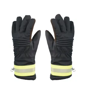 Gants de sauvetage d'urgence pour pompier, tissu ignifuge à coudre vert foncé 25 douzaines/Carton 12 paires d'une dizaine d'aramide, Offre Spéciale