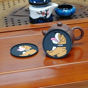 Custom Eco-Friendly Double Sided PVC Rubber Coaster Waterproof Silicone Coffee Drink Mat Promotional Round Colourful Table Mat