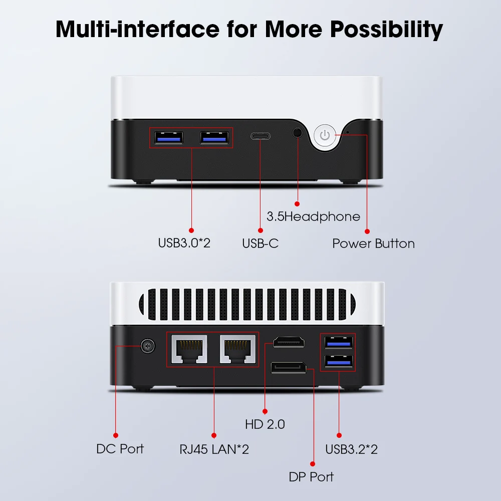 CHUWI LarkBox X Mini PC – Intel N100 Gaming Desktop with 12GB RAM