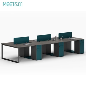 Estación de Trabajo Moderna con Patas Metálicas para Espacios Abiertos, para 2, 4 o 6 Personas, Escritorios de Oficina para Personal - Product Image 5