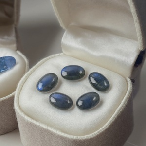 พลอยลาบราโดไรต์ธรรมชาติคุณภาพสูง รูปทรงไข่ แบบคาโบชอง ปรับขนาดได้ เหมาะสำหรับทำเครื่องประดับ - Product Image 1