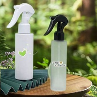100ml 200ml 300ml 500ml Bouteille de brouillard en plastique PET ronde noire avec couvercle de pulvérisation