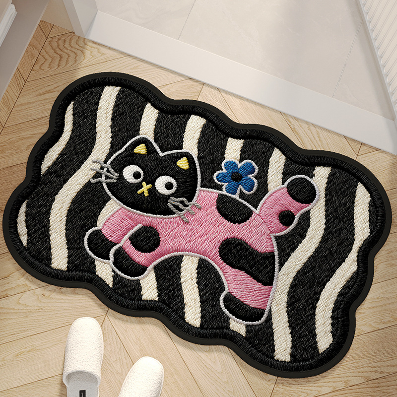 Suela de goma de cáñamo Sally - onda irregular gato rosa