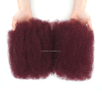 Pabrik KAMA langsung Micro Locs Crochet kepang massal rambut manusia Brasil untuk wanita hitam dengan keriting keriting & gaya Afro harga terbaik