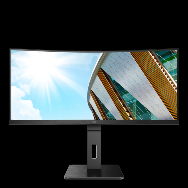 Aoc Cu34p2c 34-inch 100hz Ultra-wide Screen Monitor 1500r Curved Gaming Office Computer Display