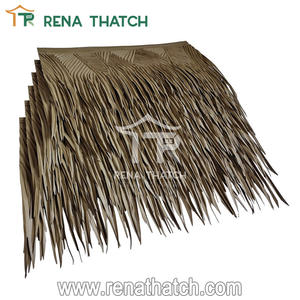 Hojas de Palma sintéticas de aspecto natural, tejas de paja, paraguas, panel de paja sintética Artificial - Product Image 4