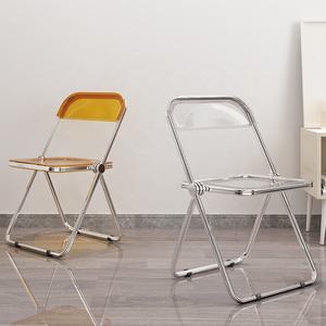 Chaises pliantes en plastique acrylique transparent, Portable, pour <span class=keywords><strong>salle</strong></span> à manger, fête, bon marché - Product Image 2
