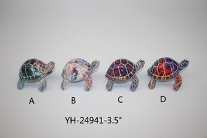 Figura de Tortuga Terrestre <span class=keywords><strong>Testudo</strong></span> Elongata de Poliresina, Estilo Arte Folclórico, para Decoración del Hogar, 6.5 Pulgadas, Venta al Por Mayor, Personalizable - Product Image 2