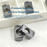 Inserto de fresado de carburo de alta alimentación LOGU030310, herramienta de corte CNC de doble cara, fabricante OEM para torno manual