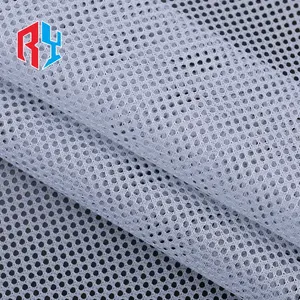 Factory price 100%T power net mesh fabric gray 65gsm durable eylet mesh fabric for bag clothes