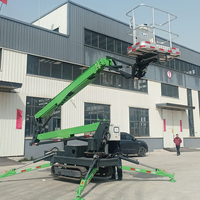 Nacelle élévatrice araignée ZMT D-002 14M 16M 18M, plateforme télescopique hydraulique diesel DC, capacité de charge 200 kg, pour chantier de construction