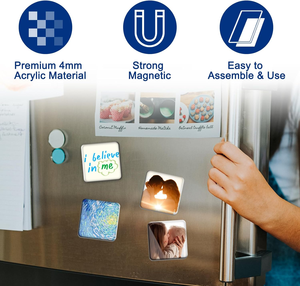 Promotional 12-Piece Custom Shape Acrylic <b>Fridge</b> <b>Magnets</b> with Art Deco Design-Customizable Size & Logo - Product Image 6