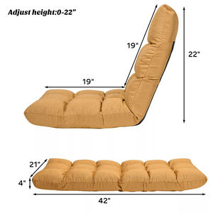 Kursi <span class=keywords><strong>Sofa</strong></span> Game Lipat Lantai, Dudukan Lipat Dapat Diatur untuk Tempat Tidur Katun - Product Image 3