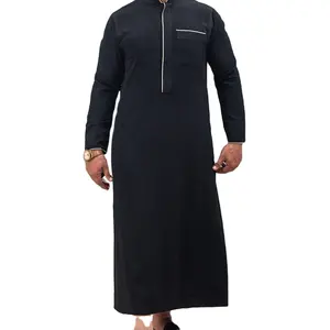 Nouveau style hommes thobes vêtements islamiques coton hommes thobe conception à la mode Abaya robe musulmane