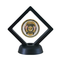 Boîte de rangement pour pièces de monnaie, noire et blanche, en plastique, suspendue, flottante, avec membrane de protection, support de présentation, modèle Coin5 OEM