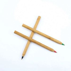 Stylo bille en bambou biodégradable et recyclable, en gros, personnalisable avec logo, encre bleue/noire 1,0 mm - Product Image 1