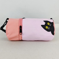 Tas Selempang Kecil Lucu Boukar untuk Wanita, Dompet Ponsel Mini Desain Kucing, Tas Bahu untuk Wanita dan Pria