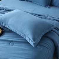 Ensemble de couette de literie de luxe 100% en fibre de polyester doux et respectueux de la peau