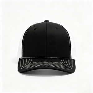 Casquette Trucker Richardson 112 Character Canvas Blanche et Noire, Logo Personnalisé, Dos en Maille Respirante, Visière Courbée, Réglable, Pour l'Extérieur - Product Image 6