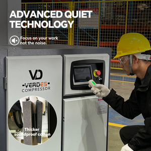 Compresor de Aire VERDES de 7.5kw, 10-<span class=keywords><strong>20</strong></span> hp, para Pistola de Pintura, 8-10 bar, Todo en Uno, con Secador y Tanque de 200, 300, 500l - Product Image 3