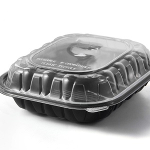 กล่องพลาสติกใส่อาหารแบบขายส่ง กล่องบรรจุภัณฑ์สองสีพร้อมบานพับแบบชิ้นเดียว - Product Image 2