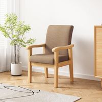 Chaise de salle à manger avec accoudoirs et dossier en bois, design minimaliste, écologique, ergonomique, stable pour les personnes âgées, utilisation à domicile, bar, villa