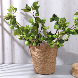 Bất động cảm ứng nhân tạo xà phòng táo chi nhánh lá trái cây duy nhất gốc PU Chất liệu đám cưới Halloween tốt nghiệp phục sinh sản xuất - Product Image 2