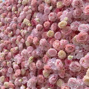 Fs-Bruiloft Bloemenmuur 8*8 Ft 5d Roze Roos Bloemenmuur Achtergrond Voor Bruiloft Decor - Product Image 3