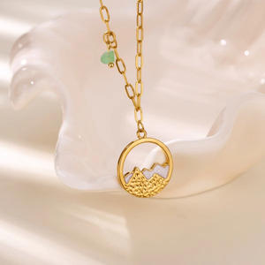 Collier <span class=keywords><strong>de</strong></span> mode d'<span class=keywords><strong>été</strong></span> en acier inoxydable plaqué or avec pendentifs breloques émail coloré signes du zodiaque astrologiques pour femmes - Product Image 5