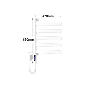 Sèche-serviettes électrique en acier inoxydable, chauffe-serviettes mural, sèche-serviettes double de luxe avec séchoir pour salle de bain SPA - Product Image 5