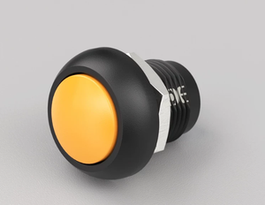12mm עמיד למים IP65 מתג לחצן ניילון 250V 2A LED מואר בדרך כלל ידית אופנוע פתוחה - Product Image 4