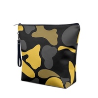 Pochette de voyage pour maquillage, pochette à main pour femme, sac organisateur, sac cosmétique personnalisé camouflage violet, POD 1 pièce MOQ, votre logo personnalisé