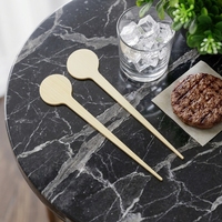 Bâtonnets mélangeurs à expresso en bambou naturel, écologiques, jetables, pour distributeurs automatiques, mini agitateurs de boissons, tête personnalisable