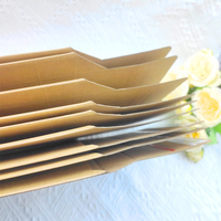 Emballage de magazine, de brochure, de livre, d'expédition, en papier kraft, sans plastique, personnalisé, avec enveloppe rigide cannelée