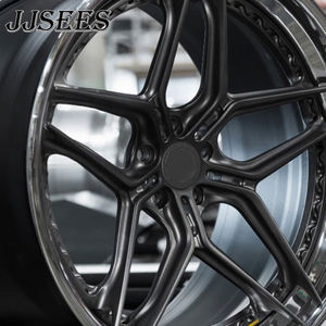 JJSEES 2 piezas de llantas forjadas de cinco radios 18 19 20 21 22 23 24 26 pulgadas 5x5x120 112 5x114,3 Pcd para BMW M5 M6 M7 <span class=keywords><strong>M8</strong></span> Audi <span class=keywords><strong>Rs7</strong></span> - Product Image 4