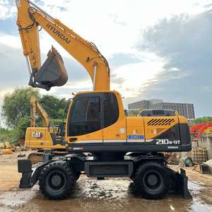 منتجات ساخنة حفارات مستعملة كوريا الأصلية هيونداي W حفارة ذات عجلات 21 طن Robex Excavadora حفار إطارات مجرفة 210w-9 - Product Image 1