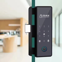 Cerradura Inteligente para Puerta de Vidrio de Oficina, Sin Perforación, Fácil de Instalar, con Bloqueo Automático, Cerradura TT