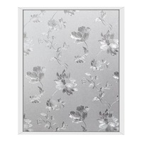 Film décoratif pour fenêtre DECO, motif fleur d'hibiscus, film décoratif en verre teinté 3D, adhésif amovible pour la maison, le bureau, la porte en verre