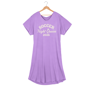 Camicia da <span class=keywords><strong>Notte</strong></span> a Tema Calcio Femminile, Taglia Grande, Oversize, Scollo a V, Manica Corta, Lunghezza Media, Abbigliamento Casual da <span class=keywords><strong>Notte</strong></span> per Signore - Product Image 6