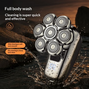 Multifunctional <b>Head</b> Shaver Bald Men Magnetic Detachable Blades Waterproof Wet Dry Electric <b>Razor</b> Rechargeable Shaving - Product Image 2